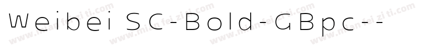 Weibei SC-Bold-GBpc-字体转换